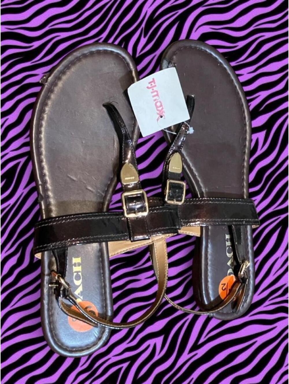 NWT Plum Coach gladiator style sandals!